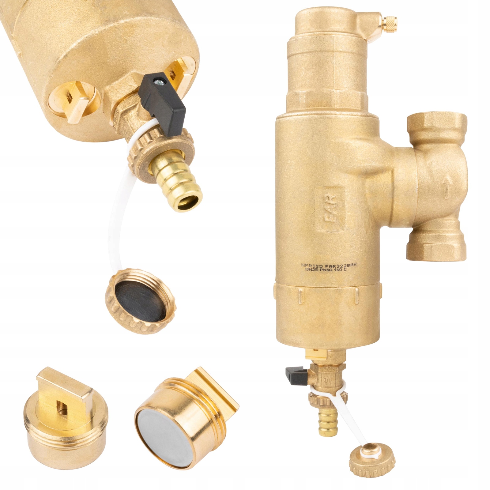 Odlučovač Nečistôt Filter Vzduchu S Pohyblivými Prípojkami 1" DN25 Afriso