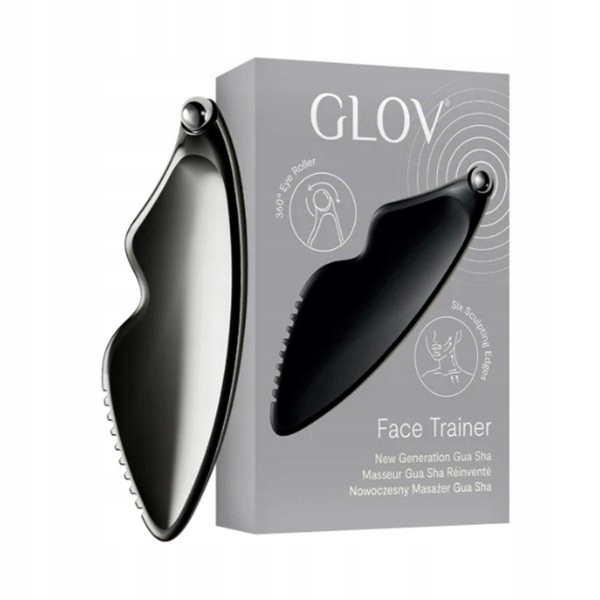 GLOV_Face Trainer moderní masážní přístroj Gua Sha Black