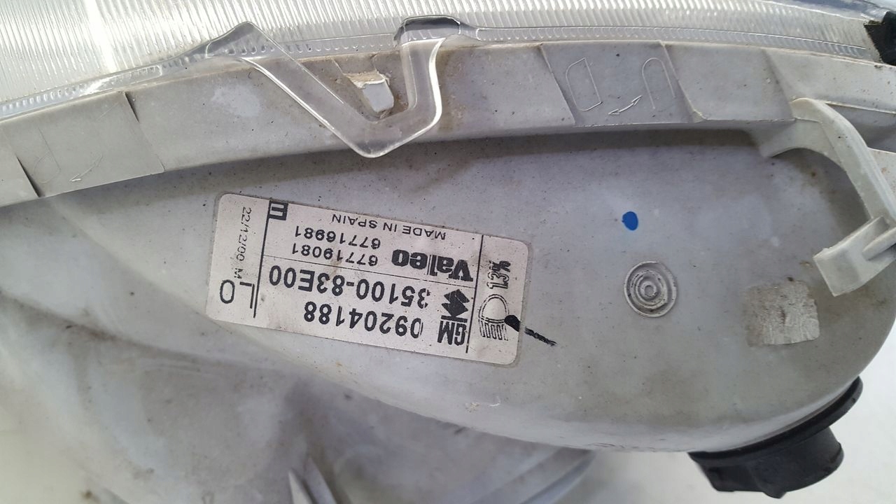 light front front right 09204188 Opel Agilla