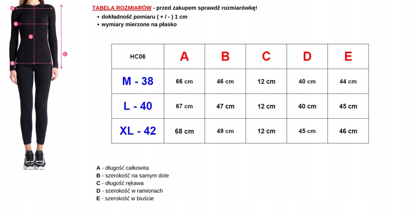 HC06 HAC/WHITE BIAŁY DAMSKI T-SHIRT L - 40 Rozmiar L