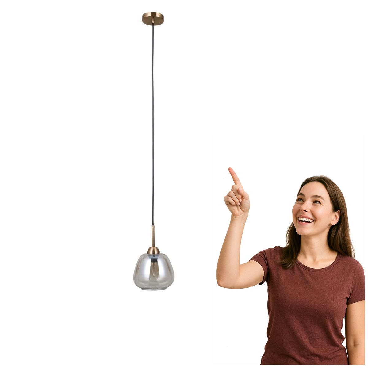 Zlatá závěsná lampa Felis do obývacího pokoje, moderní Italux