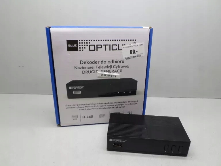 Tuner DVB-T2 Opticum Dekoder DVB-T2 H.265 HEVC Tuner TV Opticum T-BOX