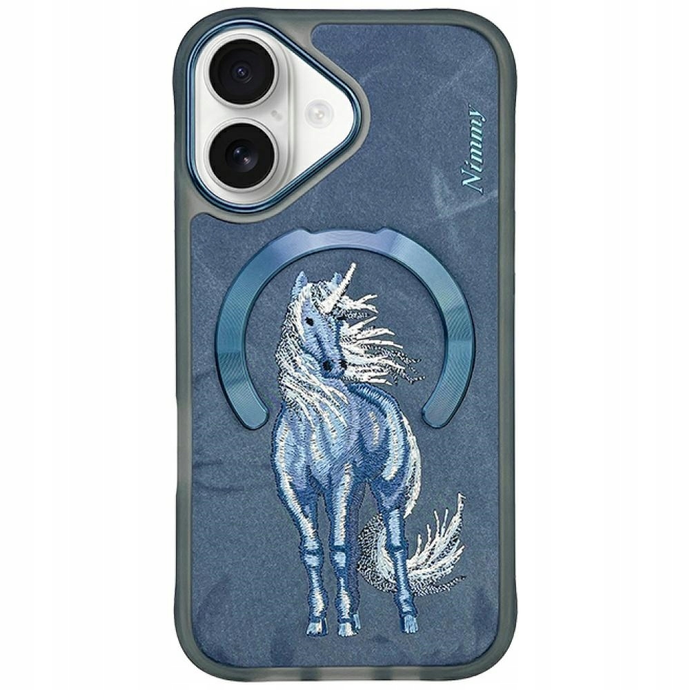 Pouzdro Nimmy Magnetic Fantasy Animal MagSafe pro iPhone 16 modré