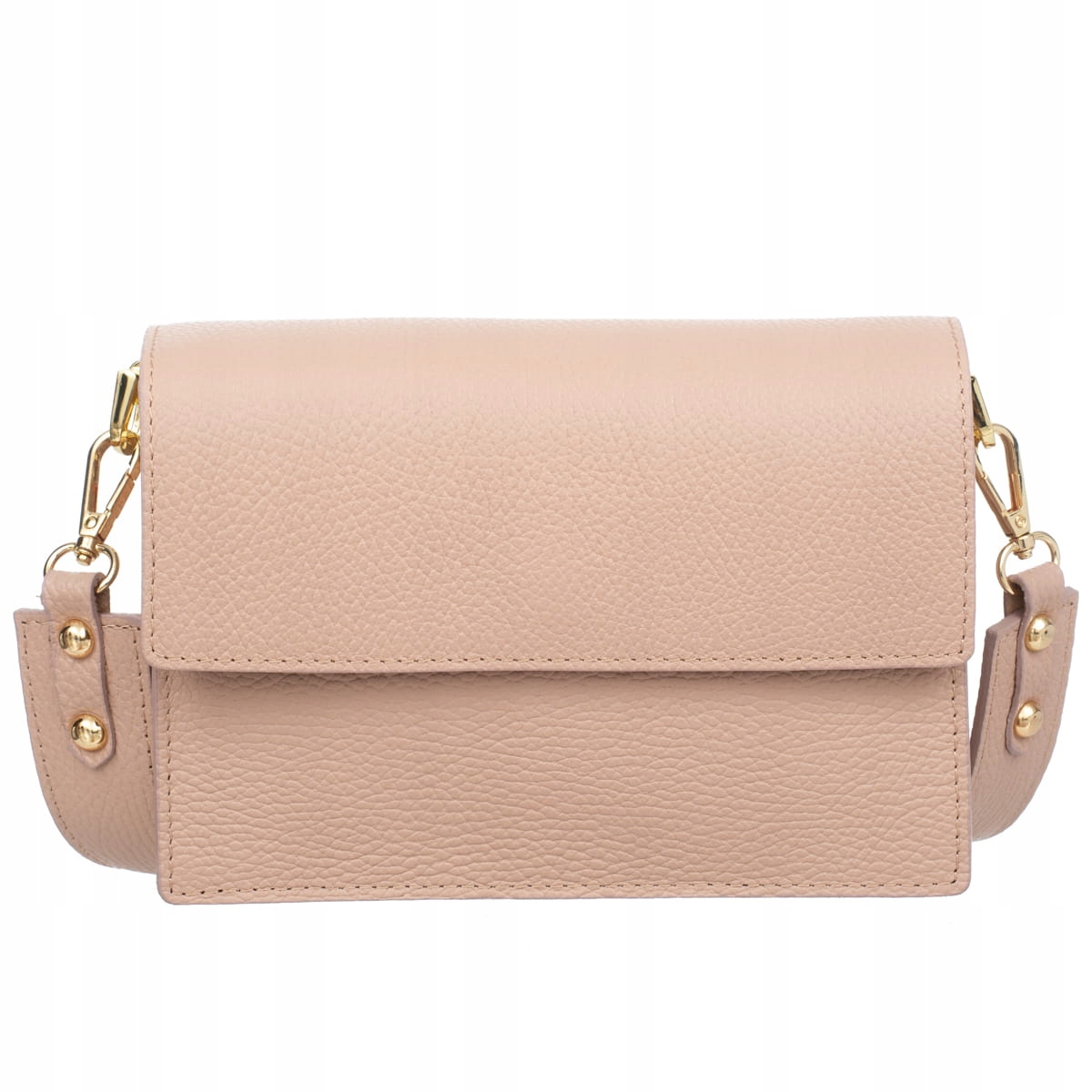 Malá kožená kabelka Vezze Frena Pudrová
