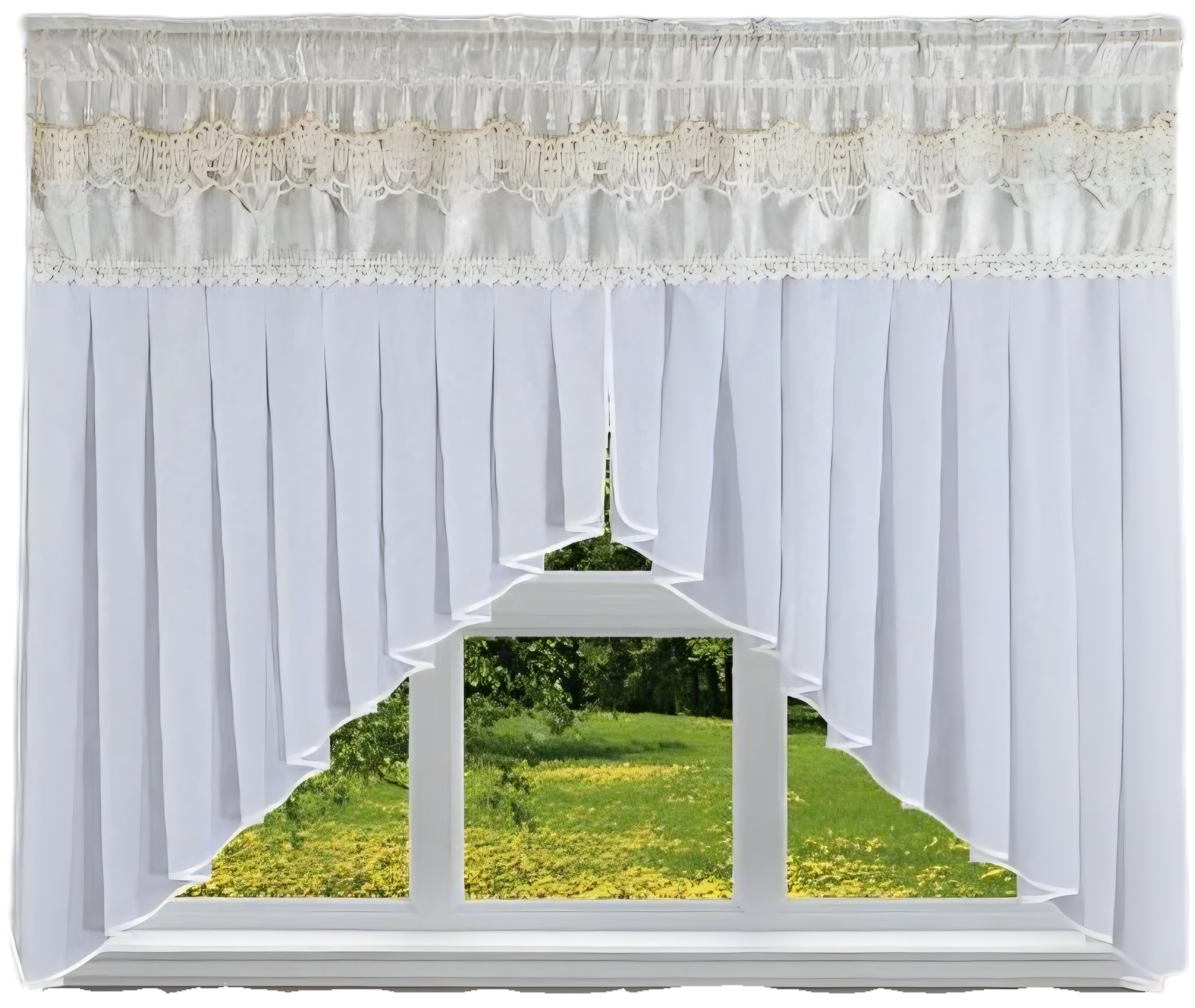 Firana Gotowa w łuk 200x150 Haftowana woal