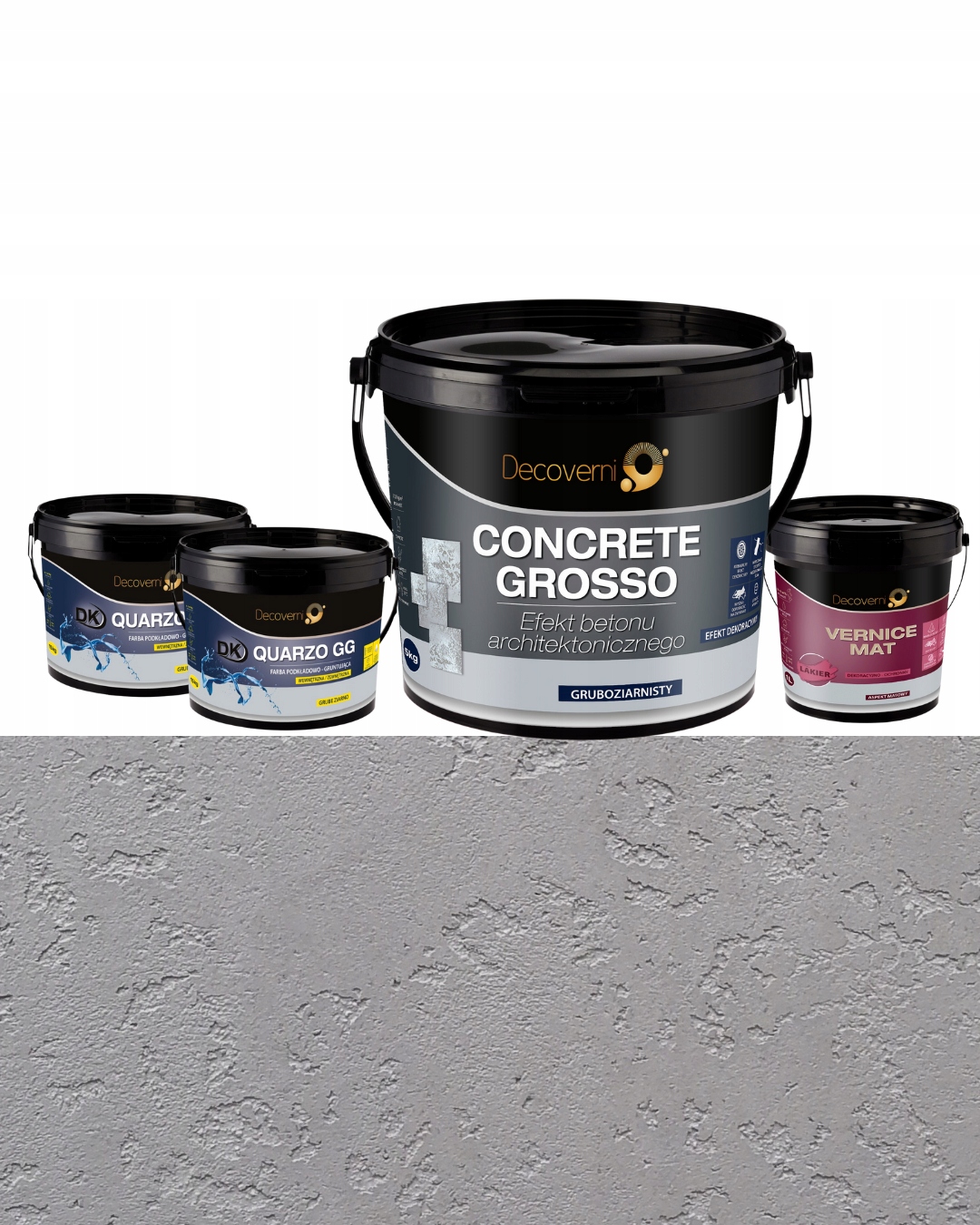 Beton Concrete Grosso 20KG sada 10 m2 Gray Šedá