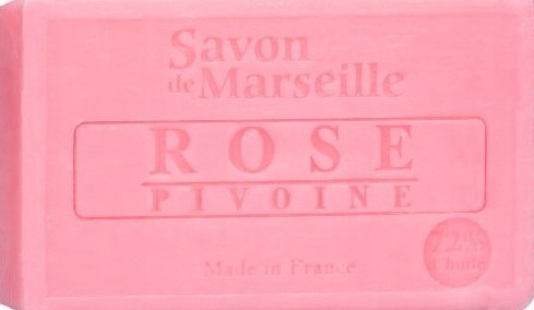 Jemné francouzské Marseillské mýdlo LC 1802 Rose Pivoine Růže Pivoňka 100