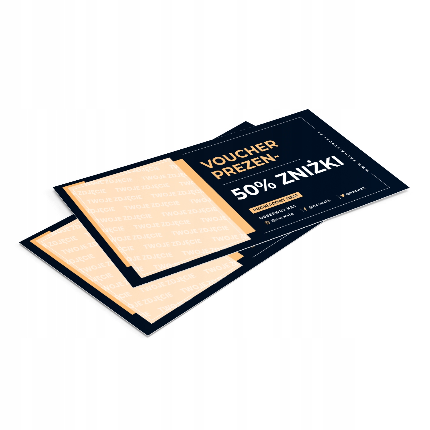 Vouchery upominkowe DL MAT 350g TWOJE ZDJĘCIE PROJEKT GRATIS 100 sztuk Marka inny