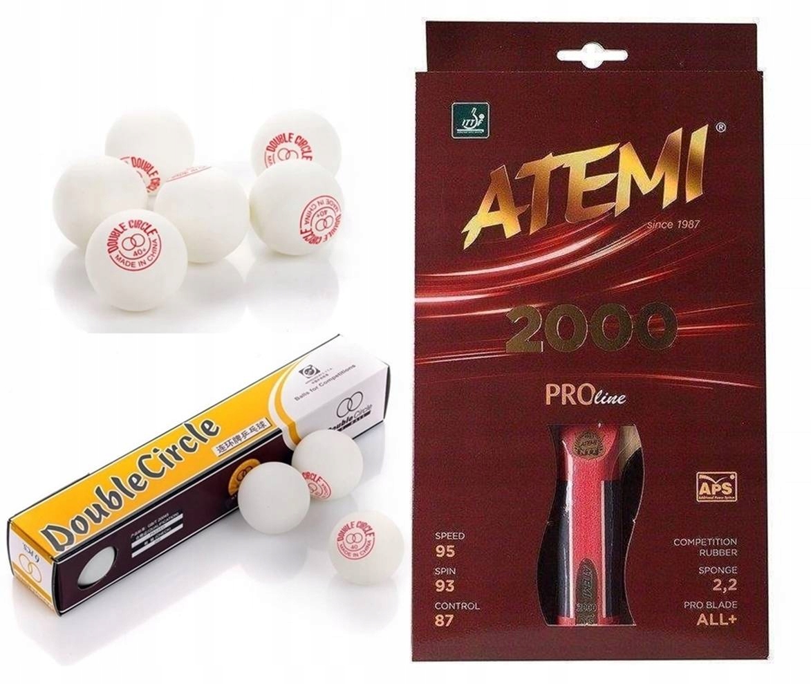 

Rakietka tenis stołowy Atemi 2000 CV piłeczki