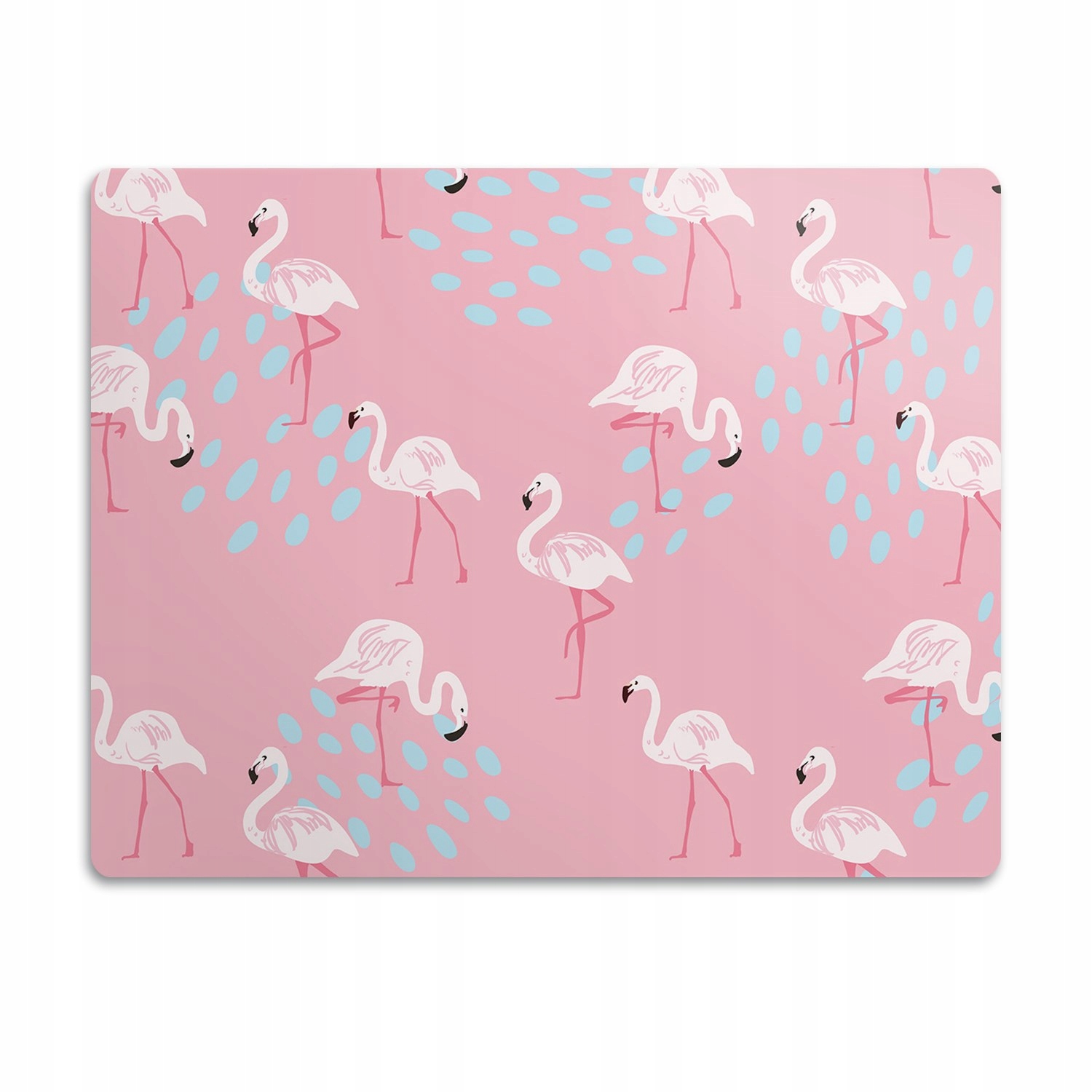 Levně Podložka pod misky pro psa Plameňáci růžová 90x60