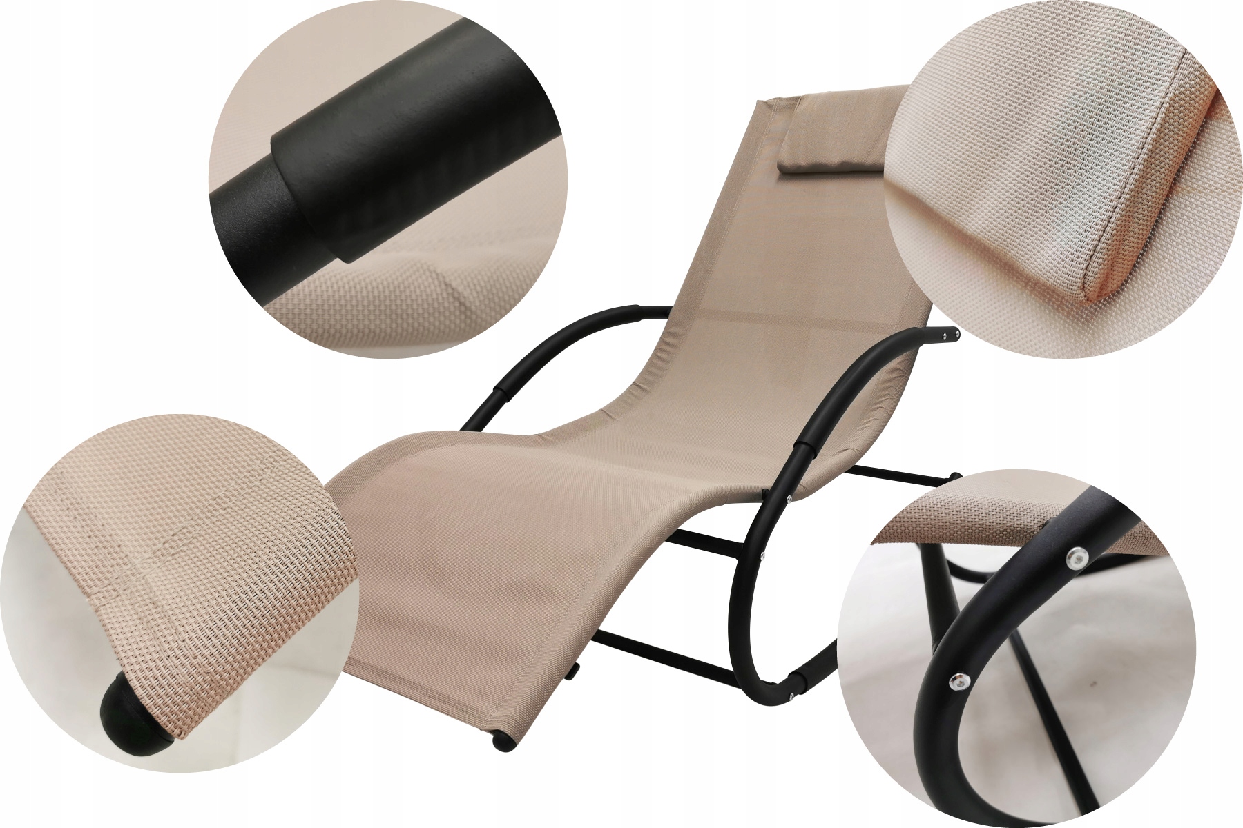 FOTEL BUJANY LEŻANKA LEŻAK OGRODOWY BUJAK Długość (dłuższy bok) 175 cm