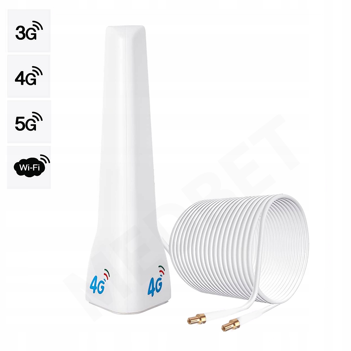 MOCNA ANTENA GSM LTE 3G 4G 5G WiFi DOOKÓLNA DO MODEMÓW ROUTERÓW 19 dBi CRC9
