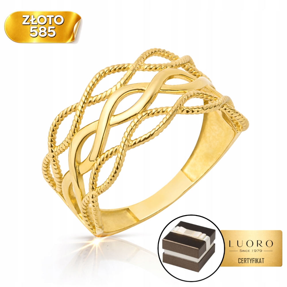 Prstýnek 585 14K, Znaky Nekonečna, Jemný, R19