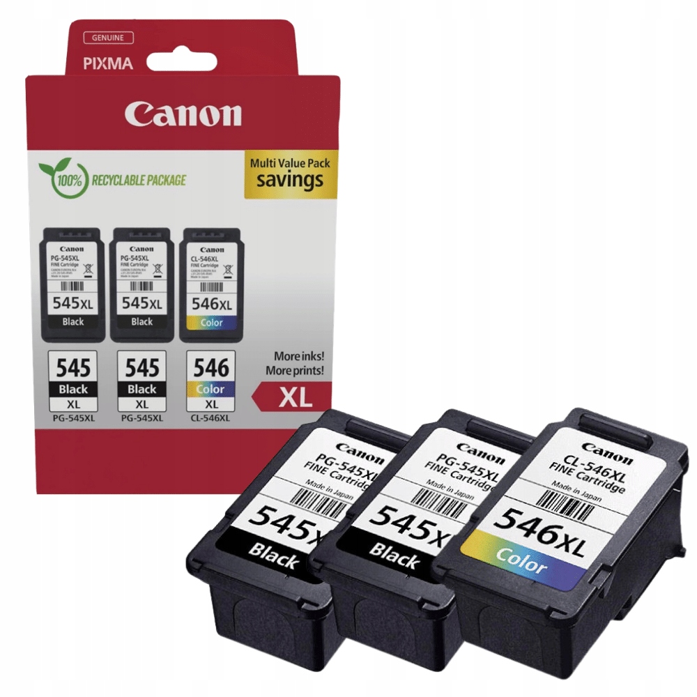 Atrament Canon 545XL 546XL 8286B013AA sada