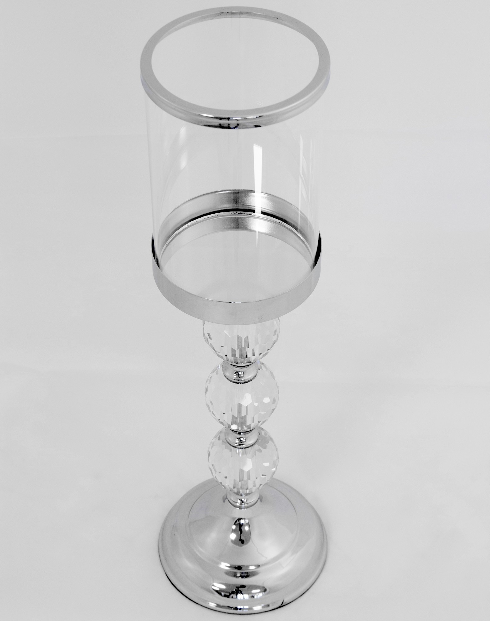 ŚWIECZNIK METALOWY, SZKLANY, GLAMOUR, DEKORACJA Marka Domdekoracji