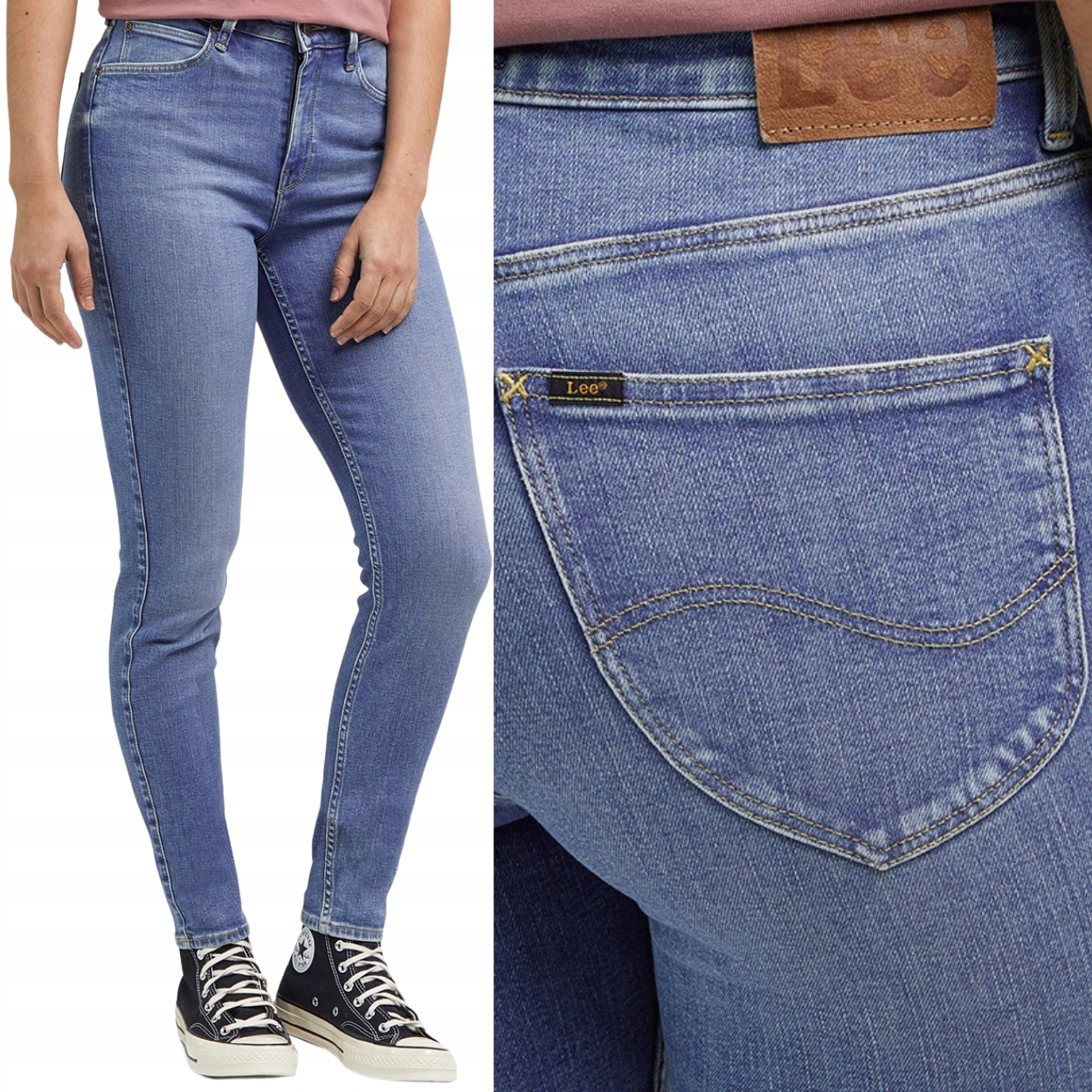 Lee Scarlett High Breese vysoké dámské džínové kalhoty úzké nohavice W27 L31