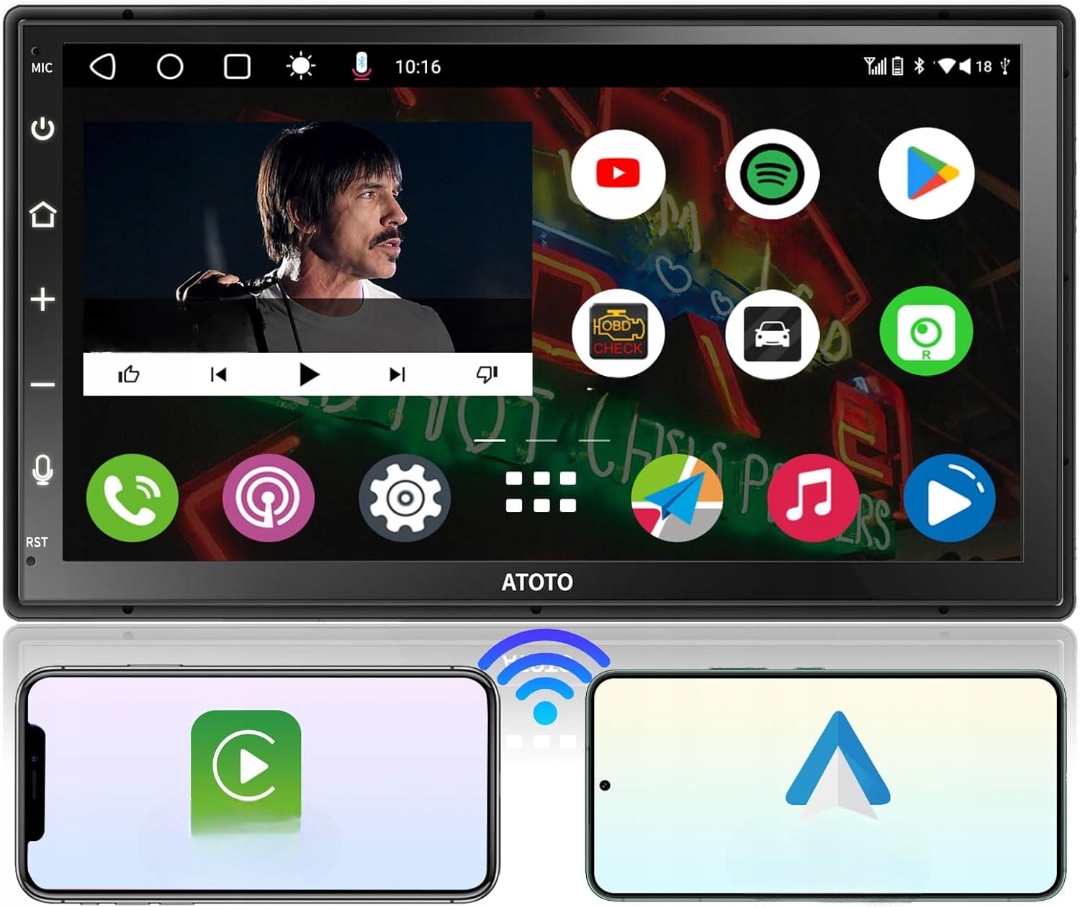 Autorádio Atoto A6 Standard 2DIN Android Mirror Link Carplay Wifi