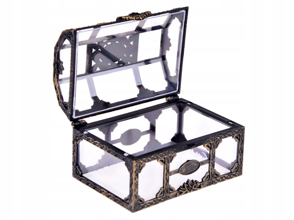 PIRACKA SKRZYNIA Z KRYSZTAŁKAMI Z KOLOROWYMI Materiał inny