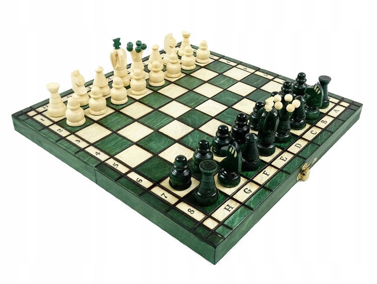 

Szachy Drewniane Królewskie ZIELONE30CM+instrukcja