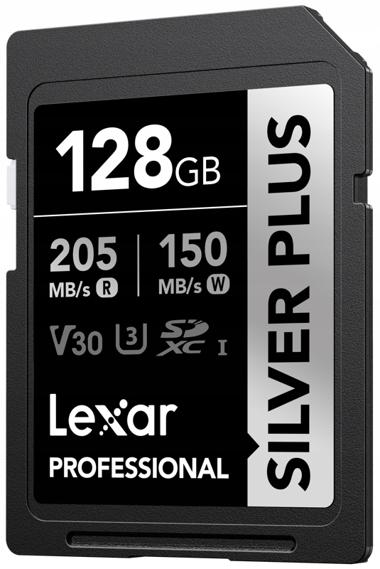 Paměťová karta Lexar Sdxc Professional Silver Plus 128GB R205MB/s W150MB/s U3 V30 Uhs-i