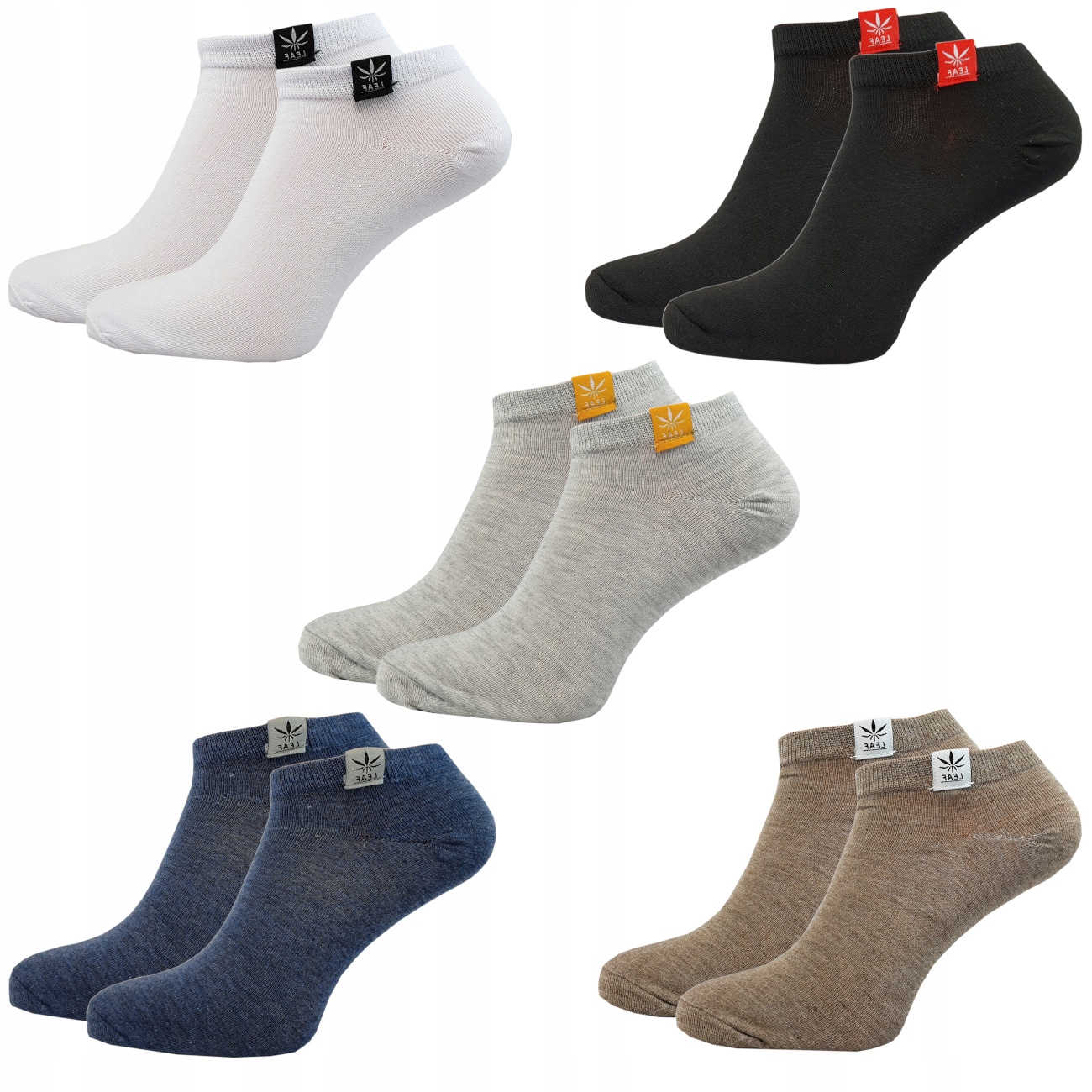 

5x Stopki Męskie Krótkie Skarpety Bawełna Premium