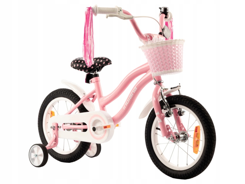 Rower dziecięcy Indiana Pretty 14 cali dla dziewczynki Różowy