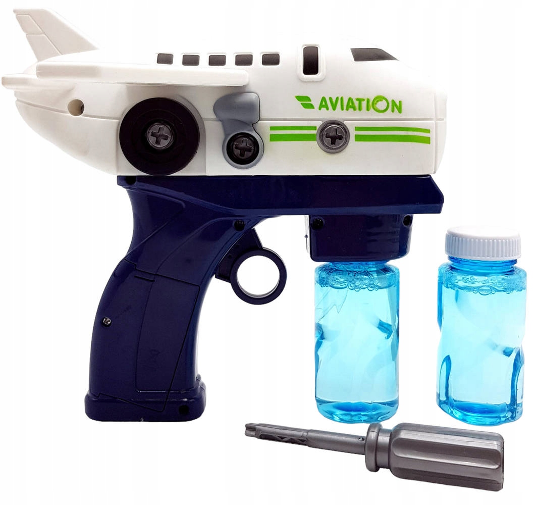 PISTOLET NA BAŃKI MASZYNA SAMOLOT DO BANIEK + PŁYN EAN (GTIN) 5903228926747