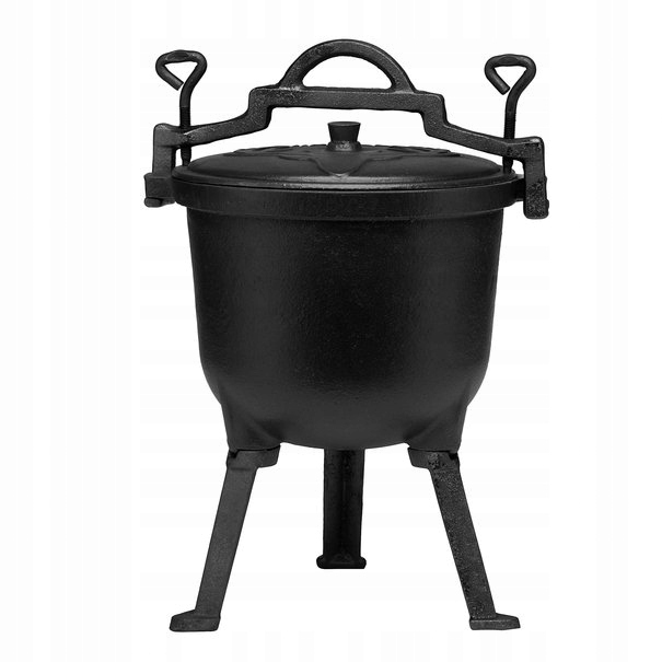 Kociołek Zeliwny Garnek Na Ognisko Mysliwski Wegierski Grill Pieczonki 8L