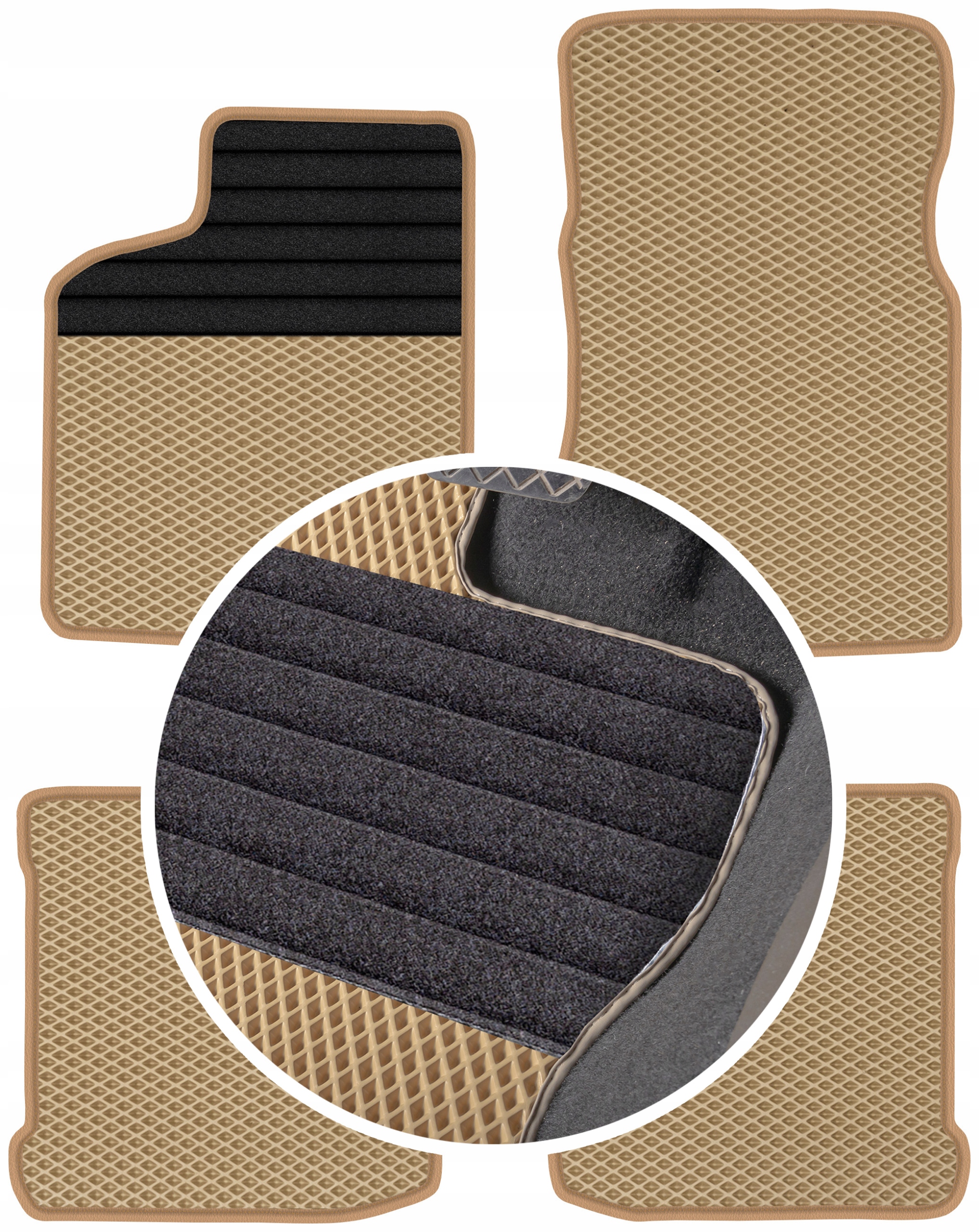 Seat Cordoba I Fl 1999-2002 Gumové rohože Eva Eternity Béžové