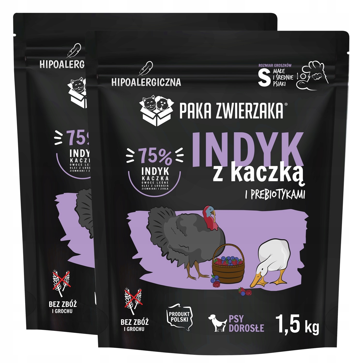 Levně Paka Zwierzaka Seventh Heaven Krůta s kachnou pro psy malých plemen 2PAK 2x1,5