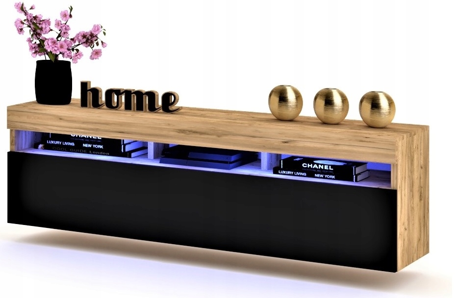 Подвесной шкаф RTV комод PLAY Craft черный 180