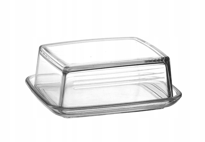 SZKLANA MASELNICA MASELNICZKA Z POKRYWĄ BEZBARWNA