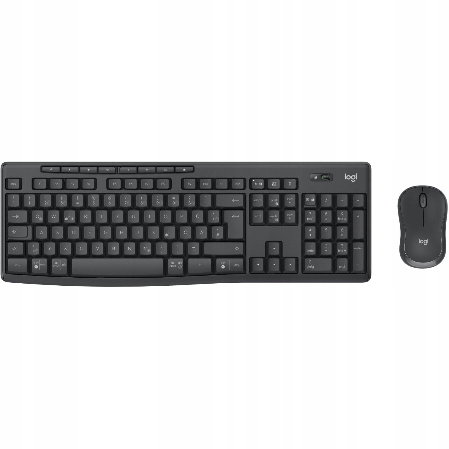 MK370 Combo Wireless Bluetooth Office Full-size Graphite