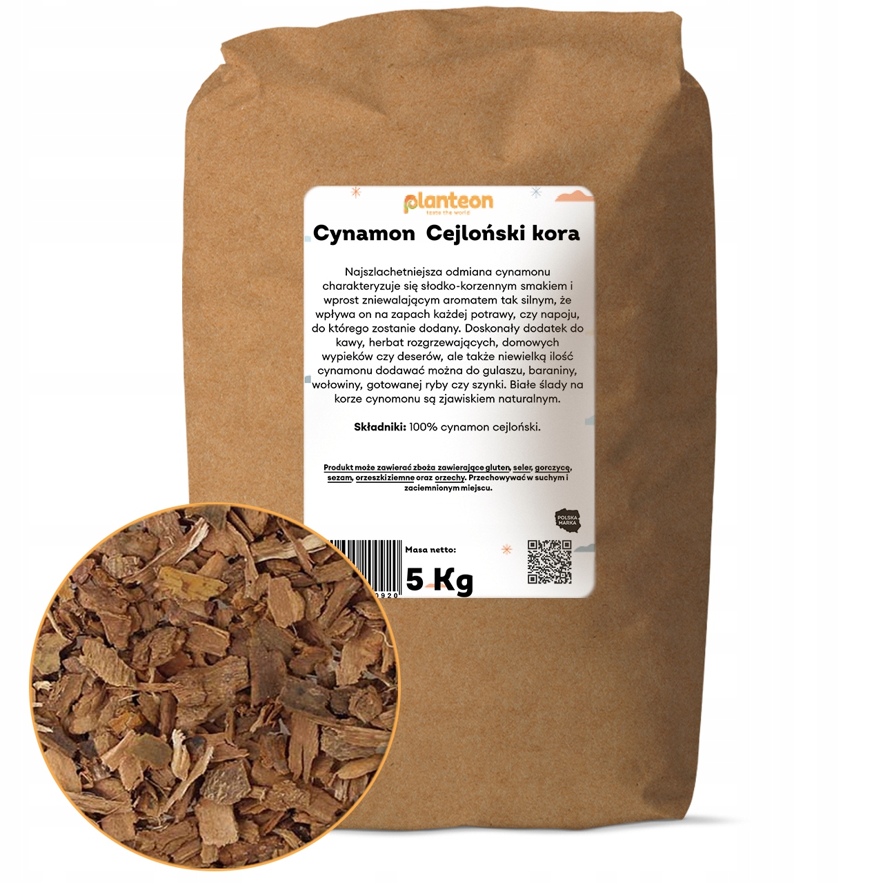 Skořice Cejlonská kůra 5 kg