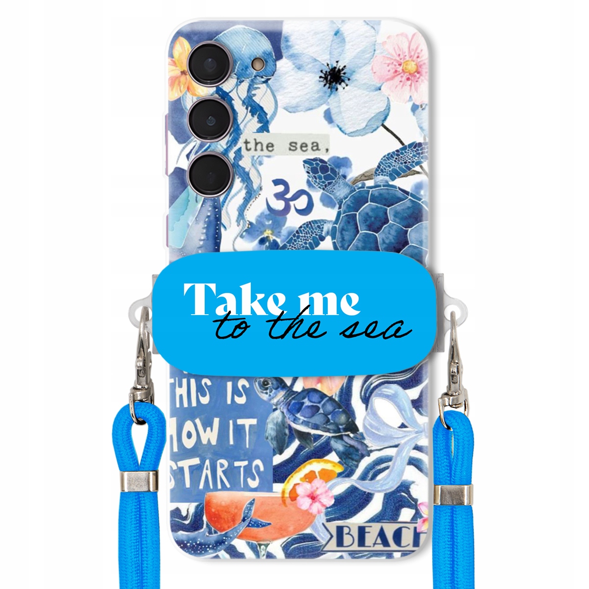 Puzdro pre Samsung S24 Plus Vodítko Crossbody Blue Držiak Take Me To The Sea