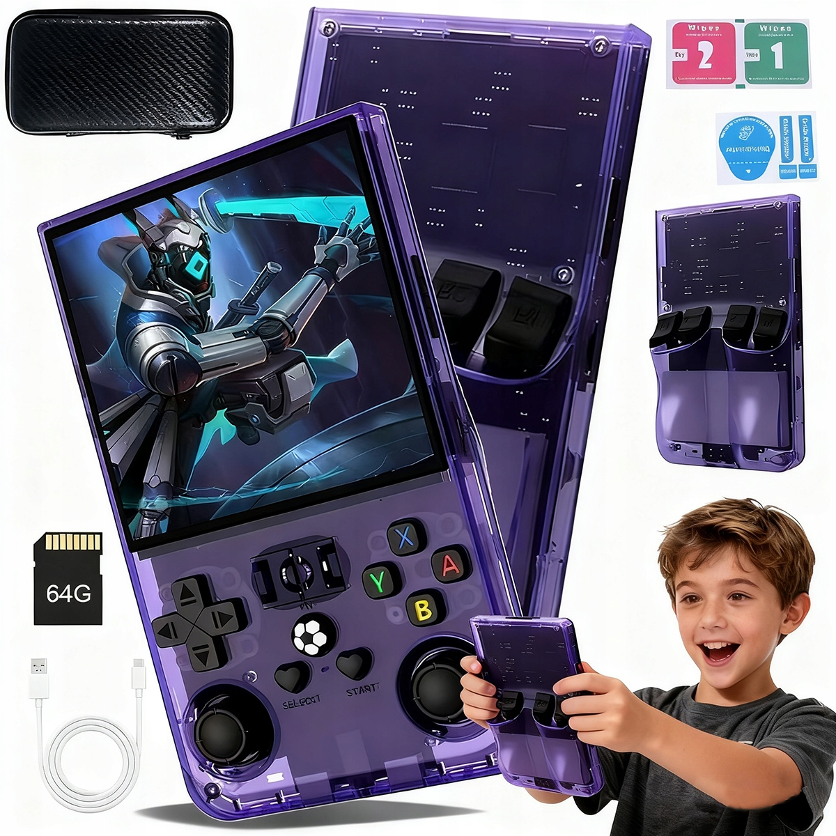 Mobilna Konsola Do Gier Retro Ekran Ips 4 Cala 18000+ Gier Płynne Działanie