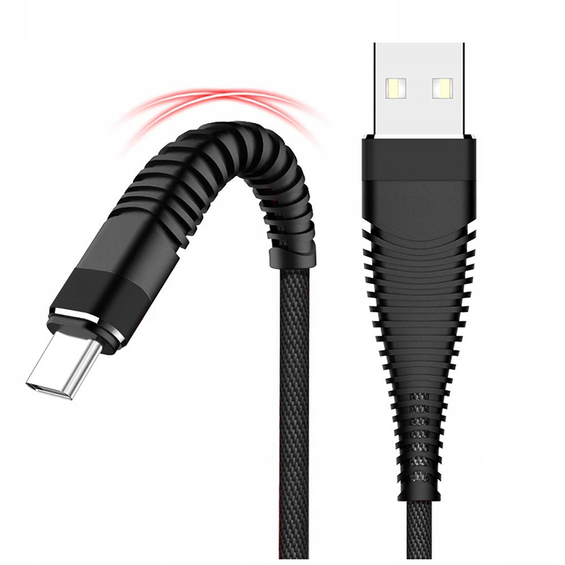 ŁADOWARKA SAMOCHODOWA LED QC 3.0 2xUSB + KABEL ŁADUJĄCY PRZEWÓD USB-C USB C Prąd wyjściowy 3000 mA