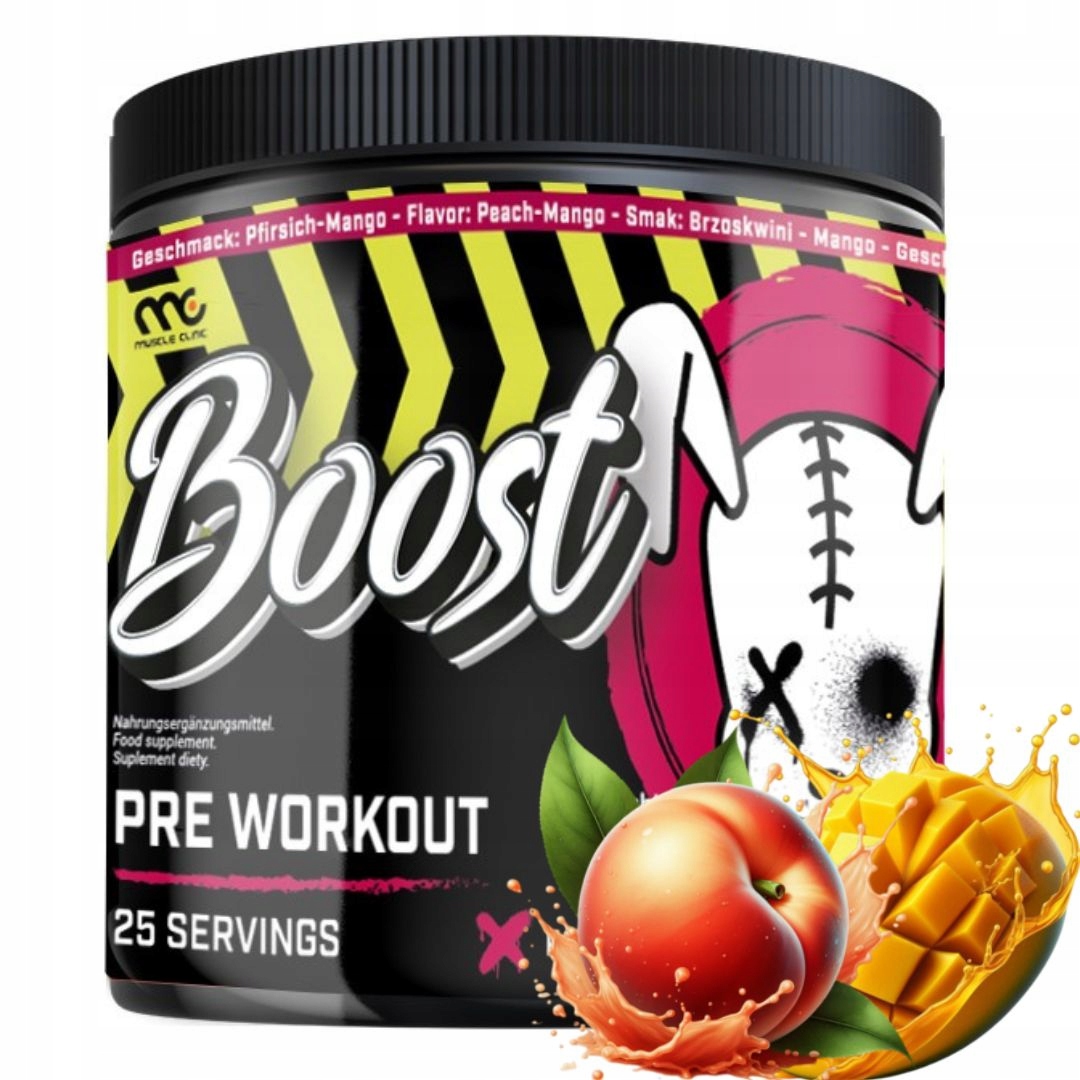 Muscle Clinic Boost 250g Pre-Workout předtréninkovka citrulin arginin