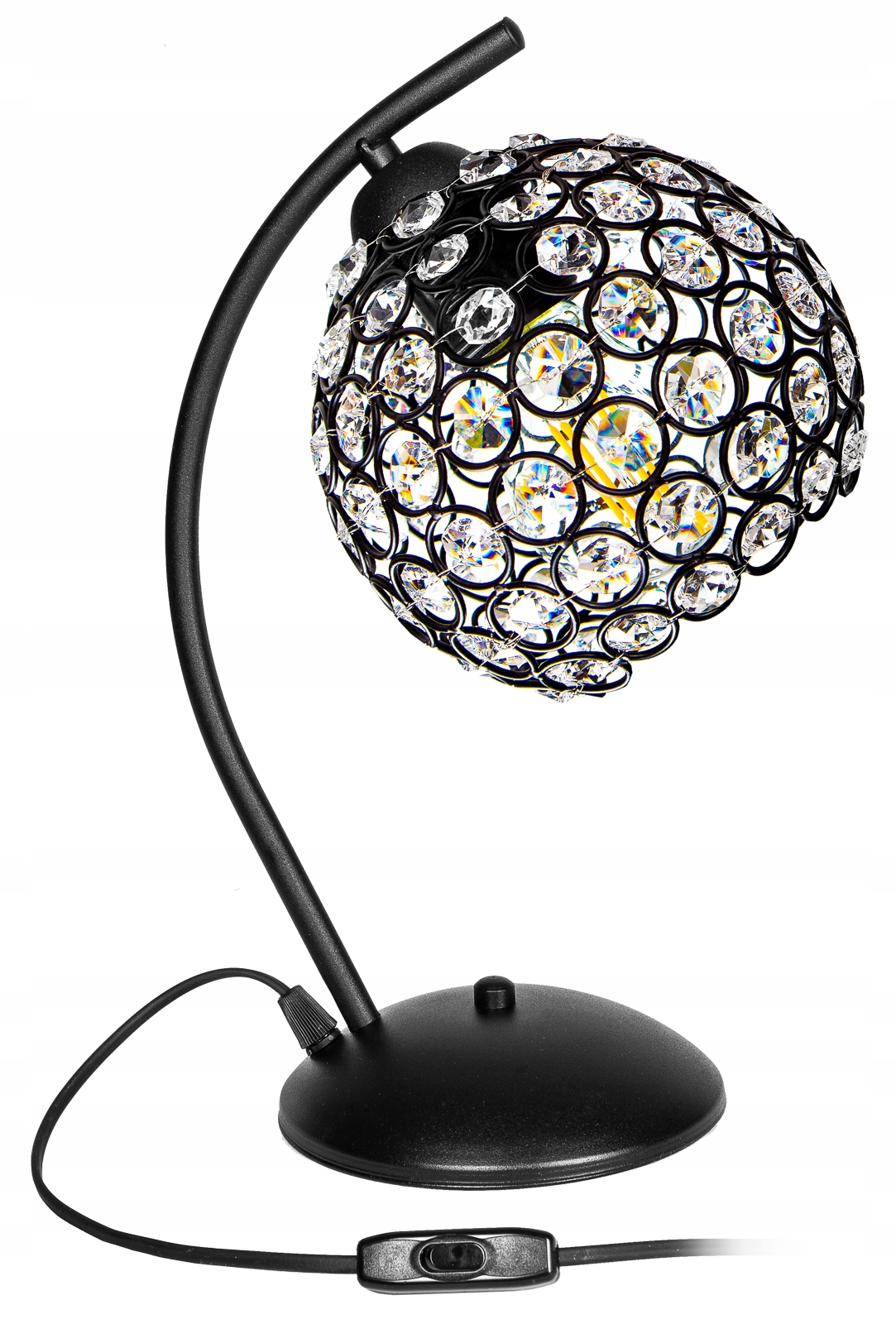 NOWOCZESNA LAMPKA BIURKOWA STOŁOWA NOCNA KULA LED Zasilanie sieciowe