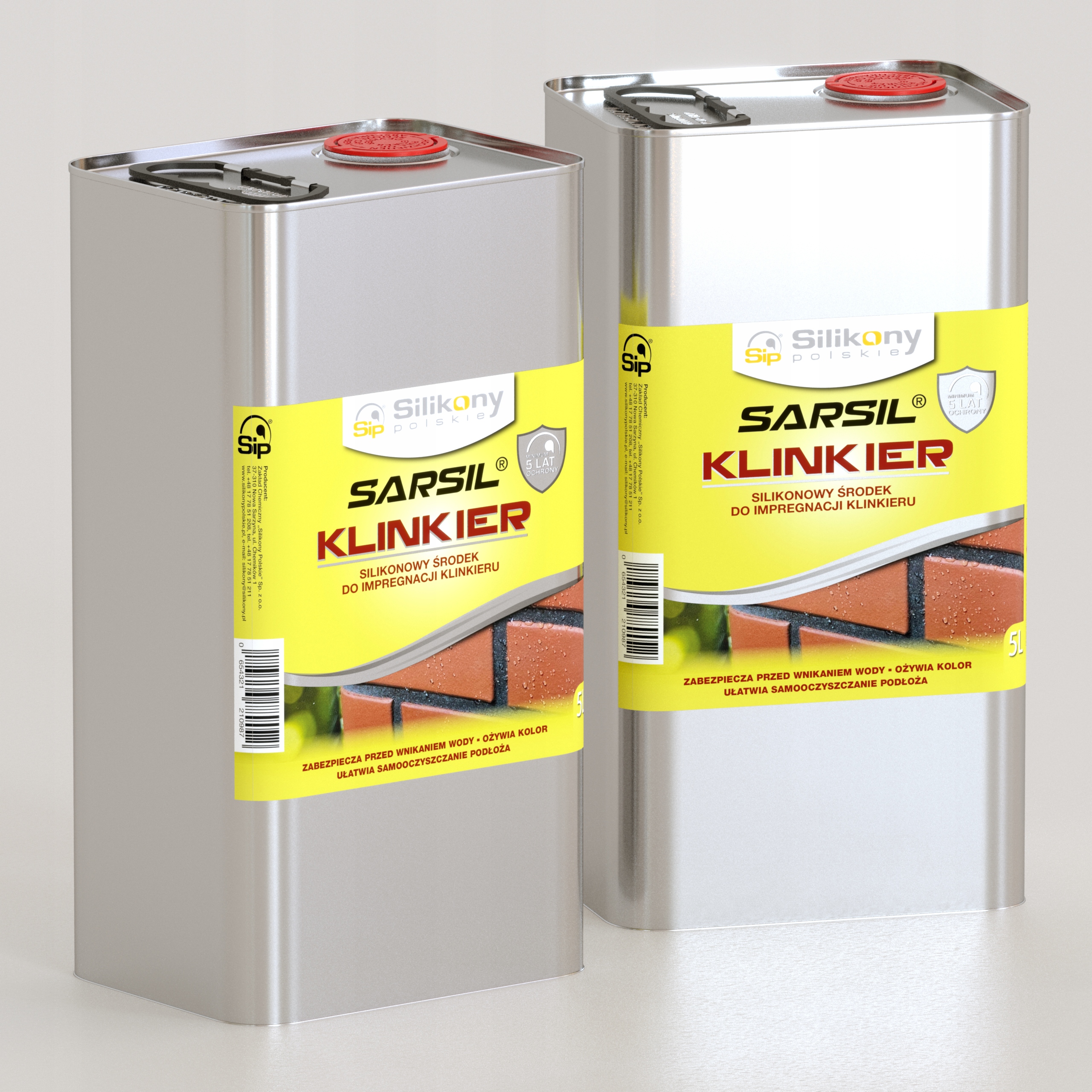 SARSIL Klinkier 5L - Impregnat do klinkieru, cegły Opakowanie baniak