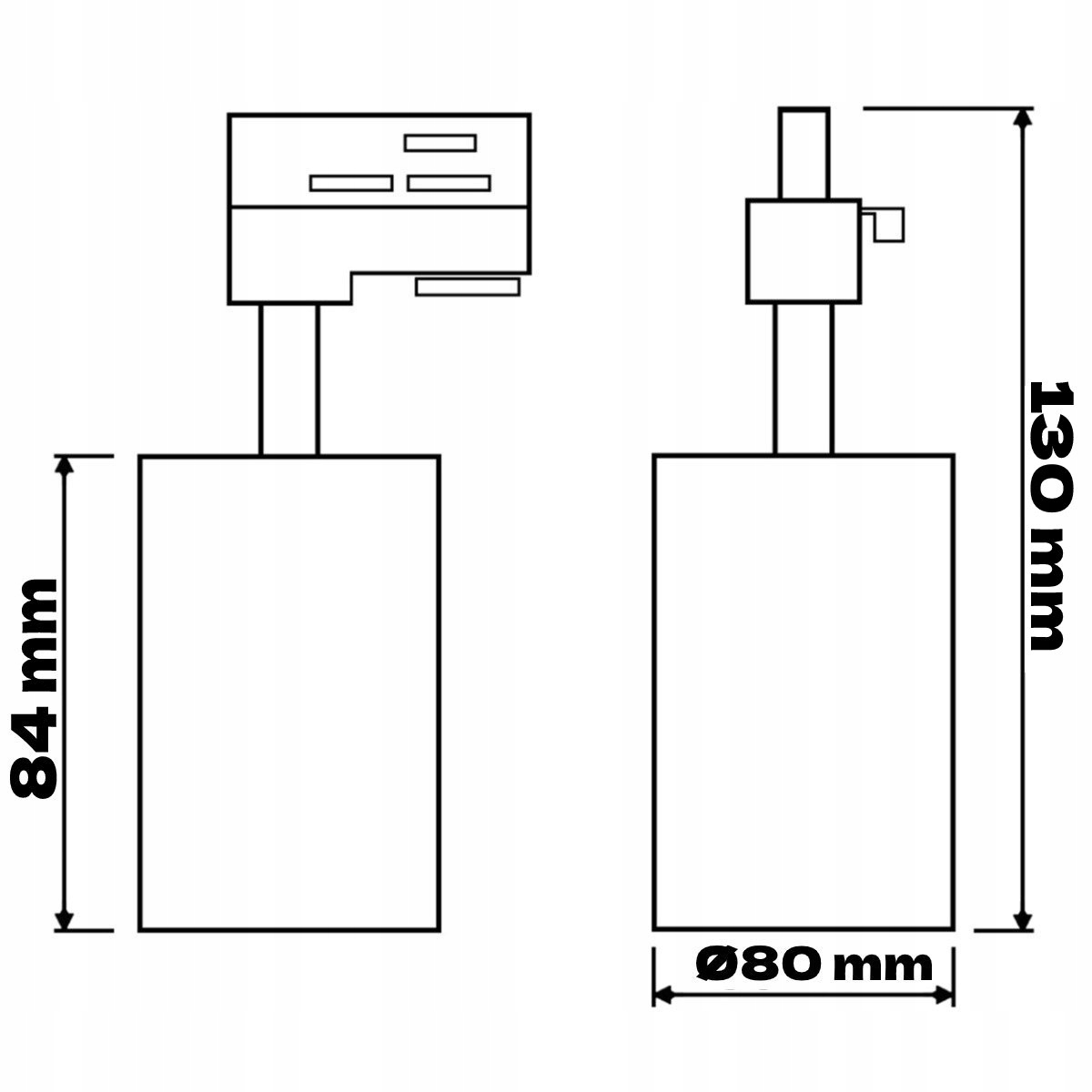 Reflektor Szynowy GU10 Czarny Mat do Szynoprzewodu EAN (GTIN) 5908263388451