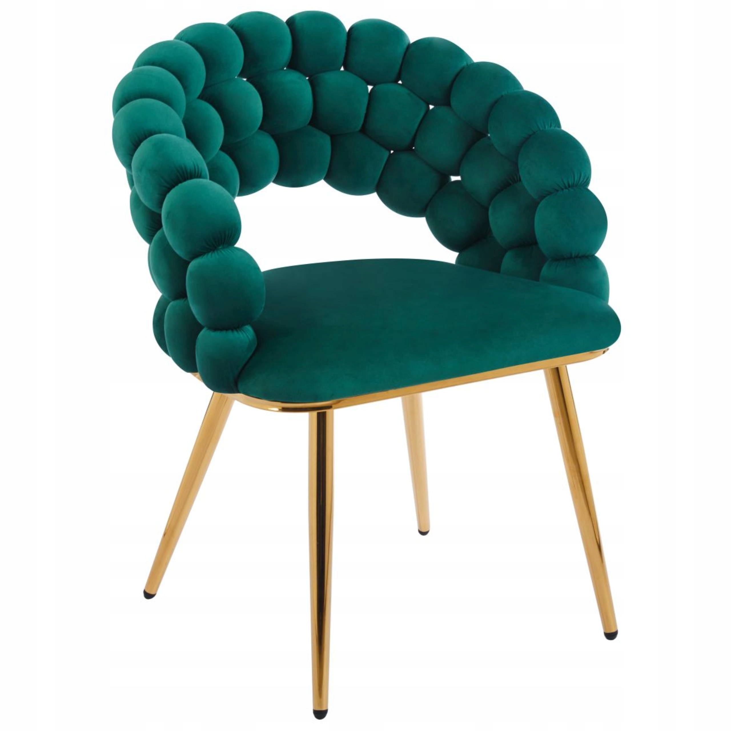 Křeslo K20-FX G Zelené Velvet Zlaté Nohy Salon Jídelna Loft Modern Pl