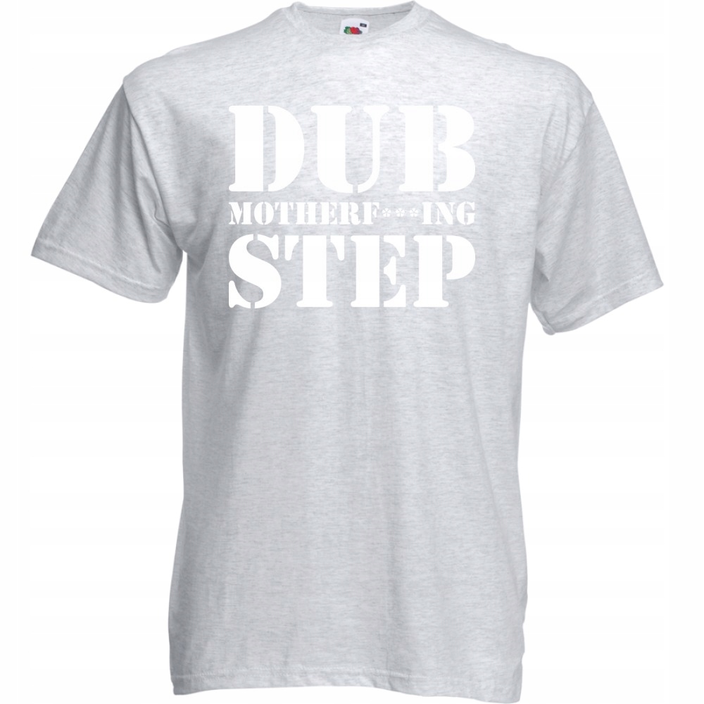 

Koszulka z nadrukiem dubstep dub XL ash szara