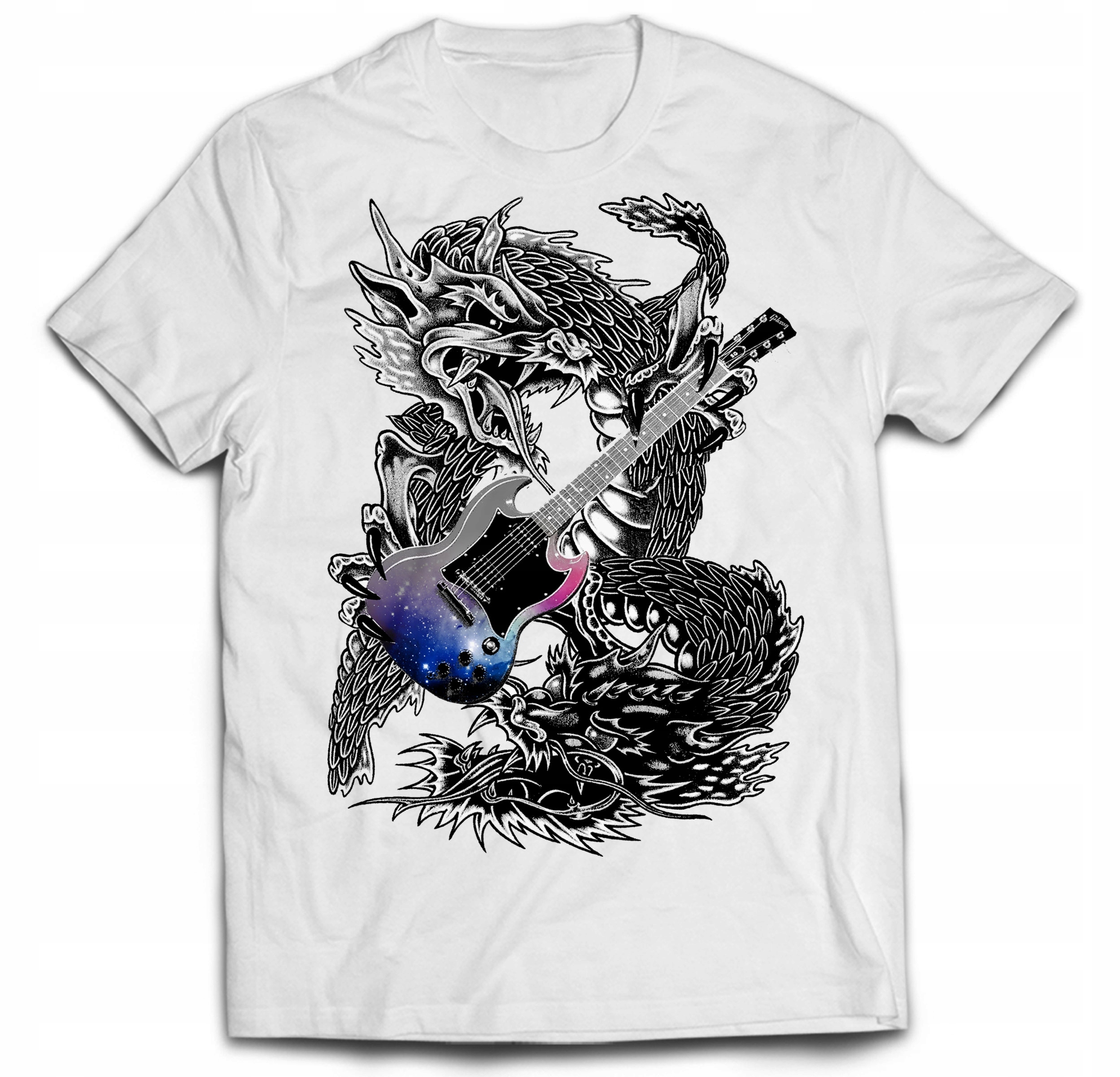 

Japan Anime Dragon Smok Gitara Gitarzysta Rock L