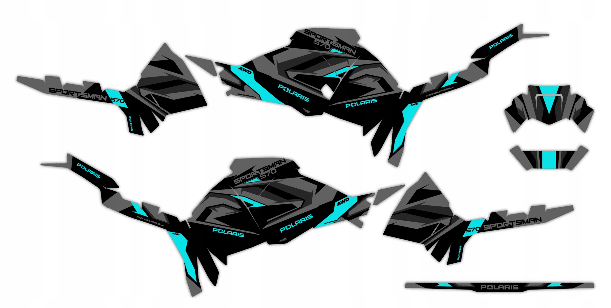 Dýha Samolepky Polaris Sportsman 570 2021+ #9972200