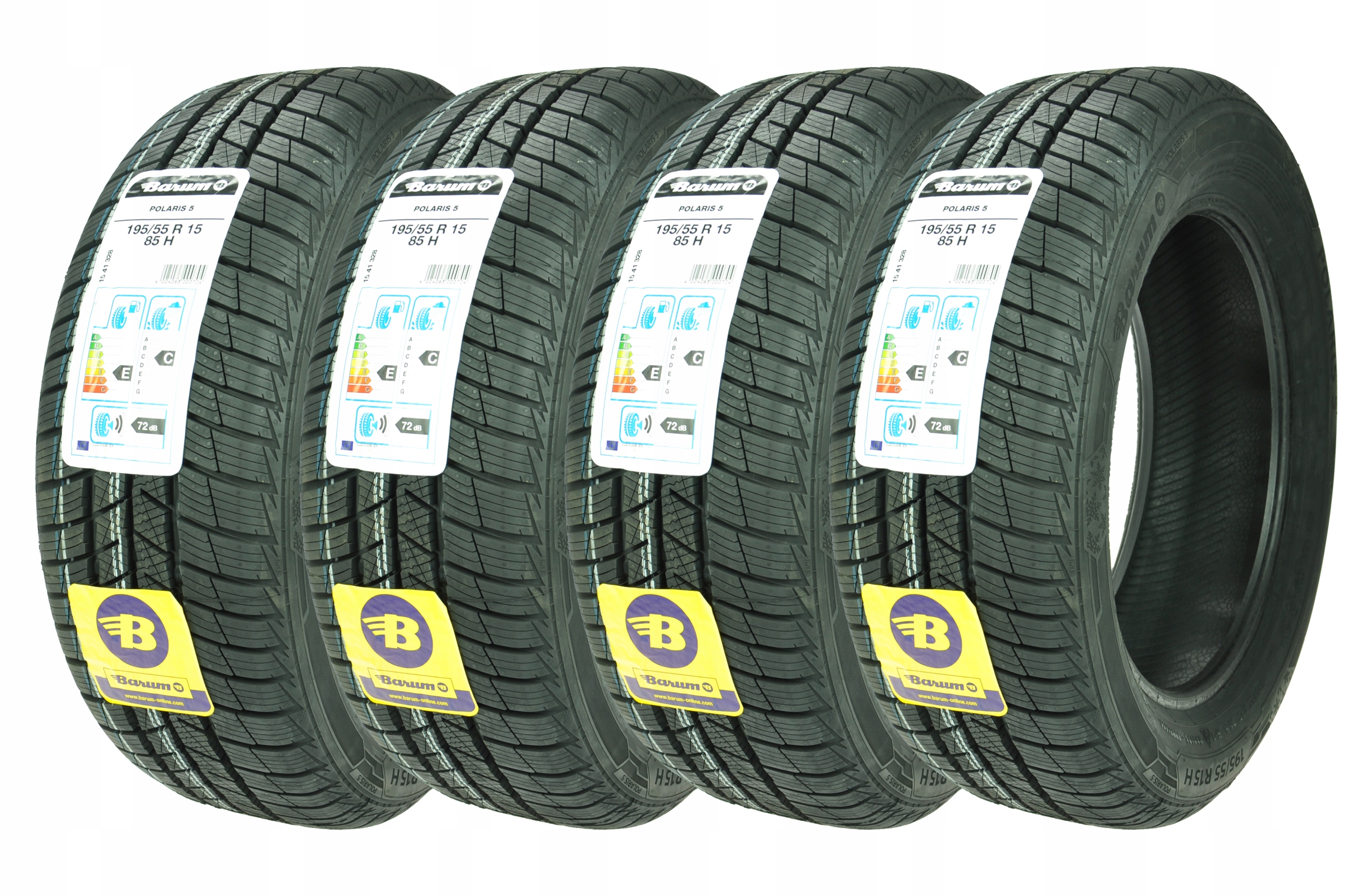 

4 x 195/55R15 85H Polaris 5 Barum Zima