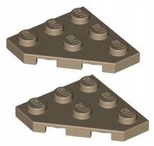 

Lego Płytka 3x3 Narożna C. Beżowa 2450/6038637 x2