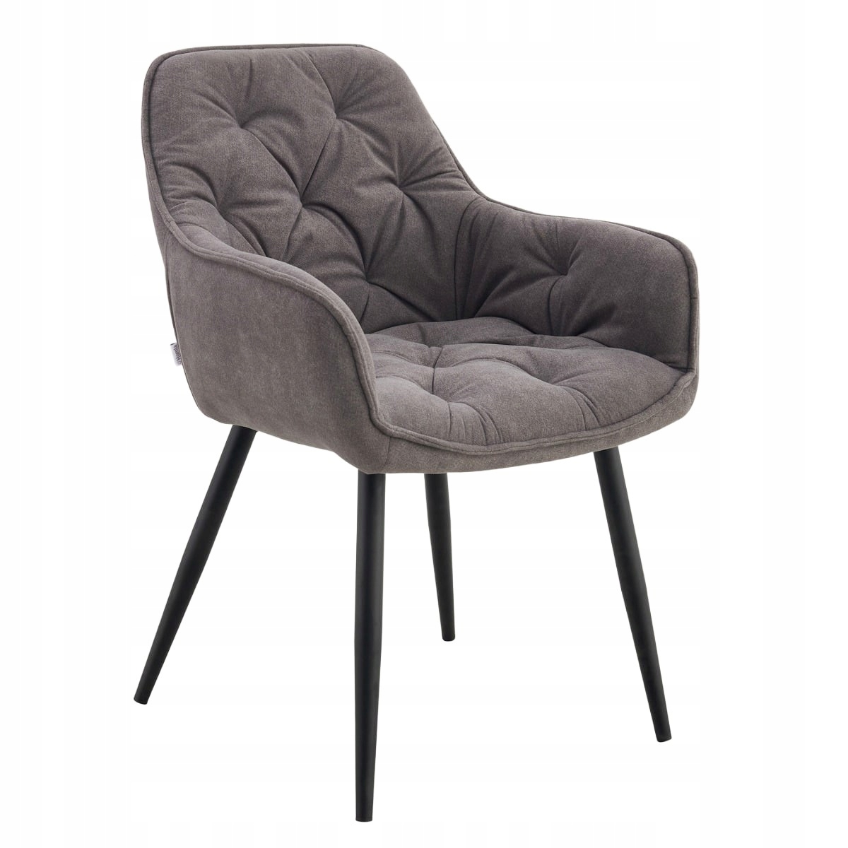 Stolička Fussy v látke šedá 57x63x84 cm Homla