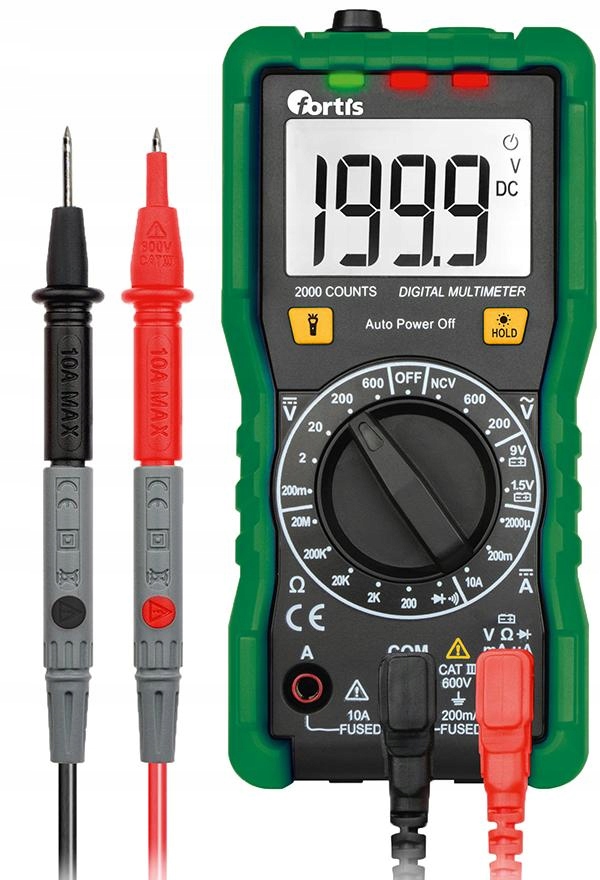 Digitální měřič 01 mV-600V Fortis