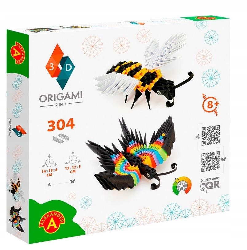 

Origami 3D - 2W1 Motyl I Pszczoła Alex